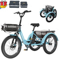ABORON 3.0 Fat Tire Electric Trike for Senior Foldable E Bike, 500W Motorized Tricycle Adult 20" Folding 3 Wheel Electric Commute Bike Trike W/48V